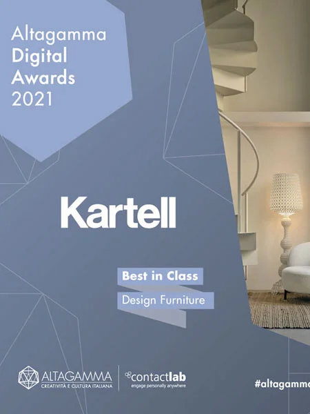 Kartell has won the Design category in the 2021 Altagamma Digital Awards
